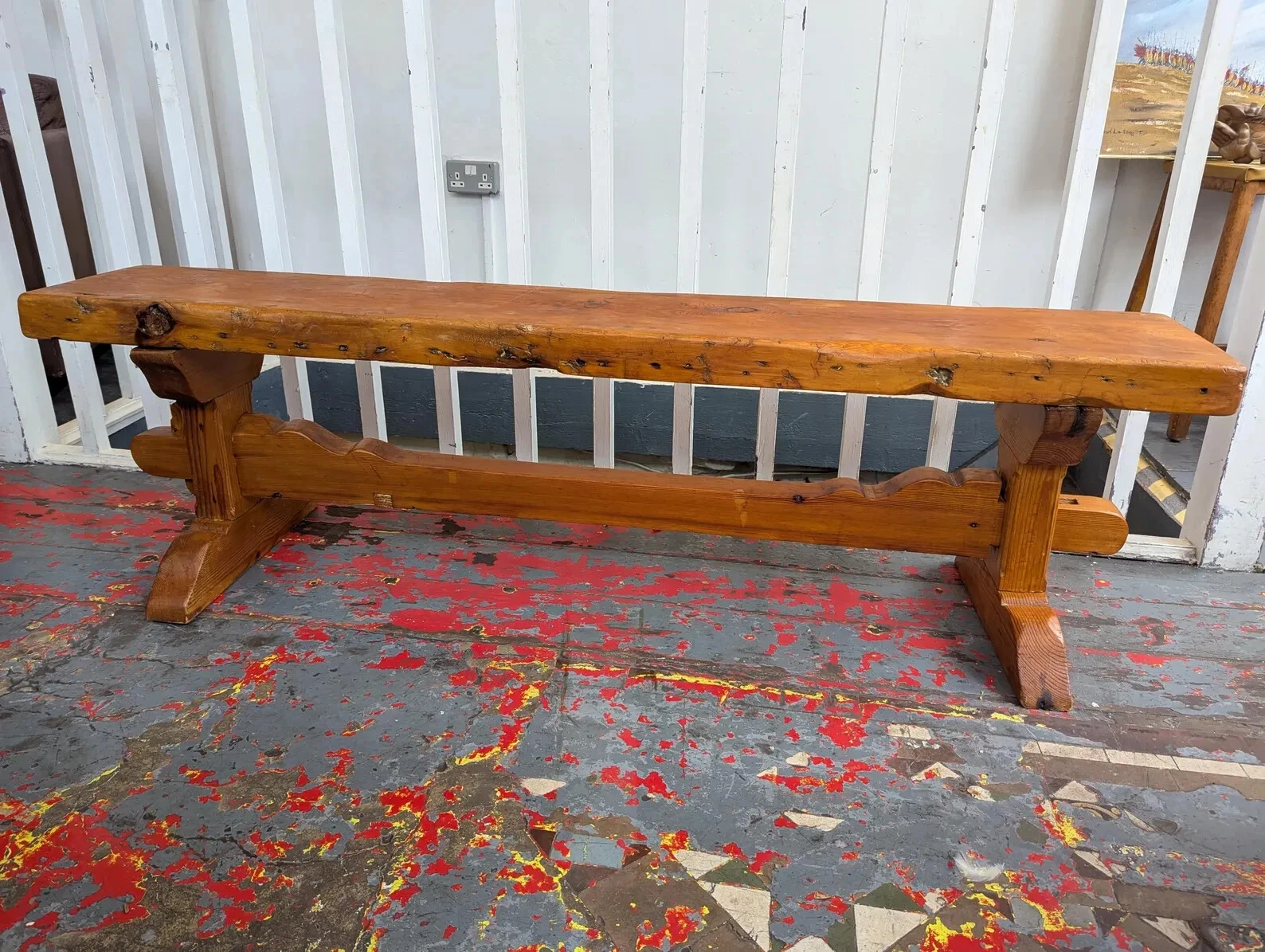 Pair of Early 20th Century Pine Tavern/Hall Benches