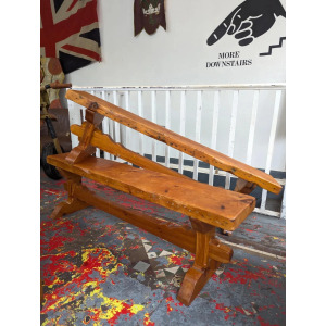 Pair of Early 20th Century Pine Tavern/Hall Benches