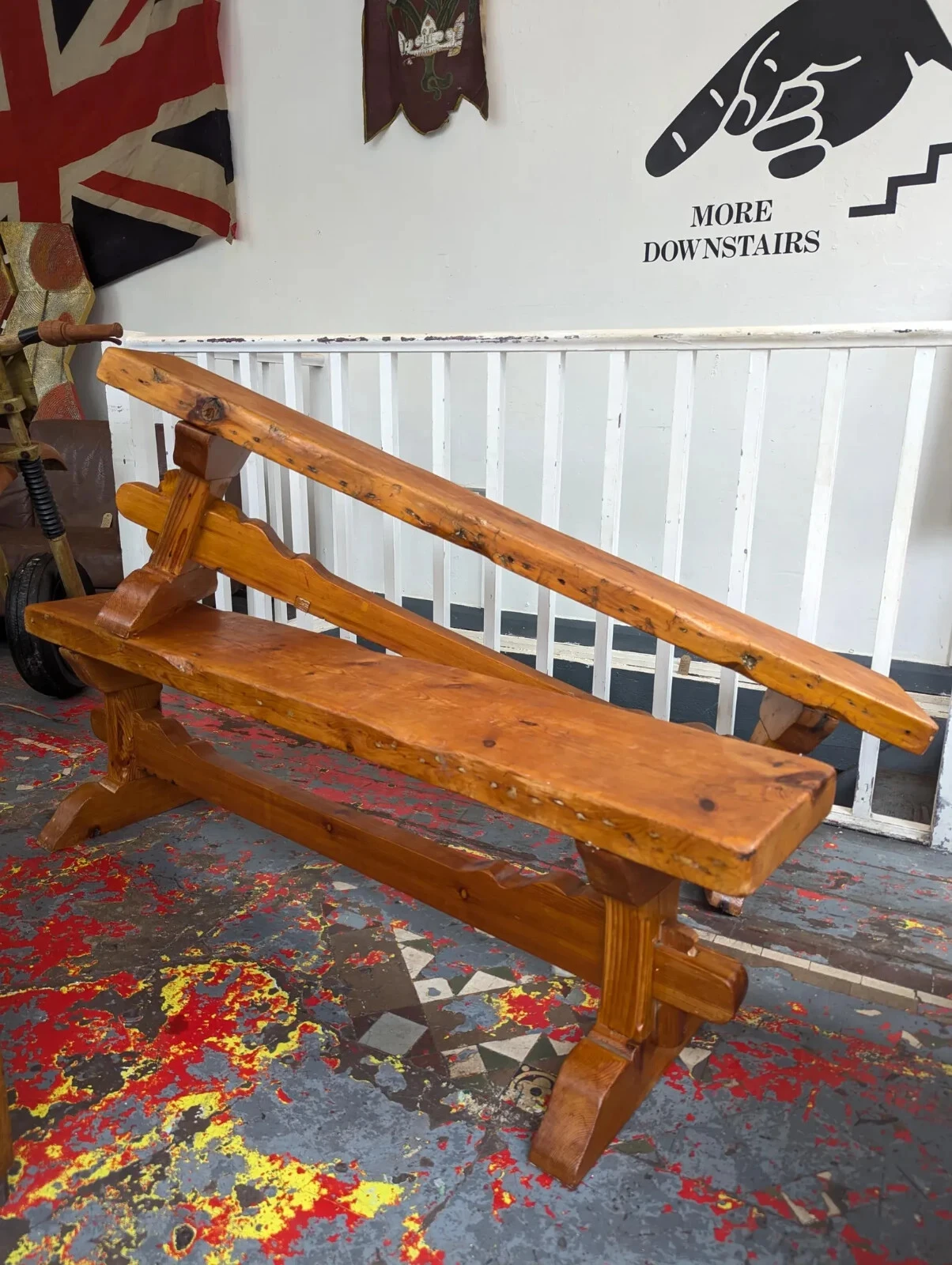 Pair of Early 20th Century Pine Tavern/Hall Benches