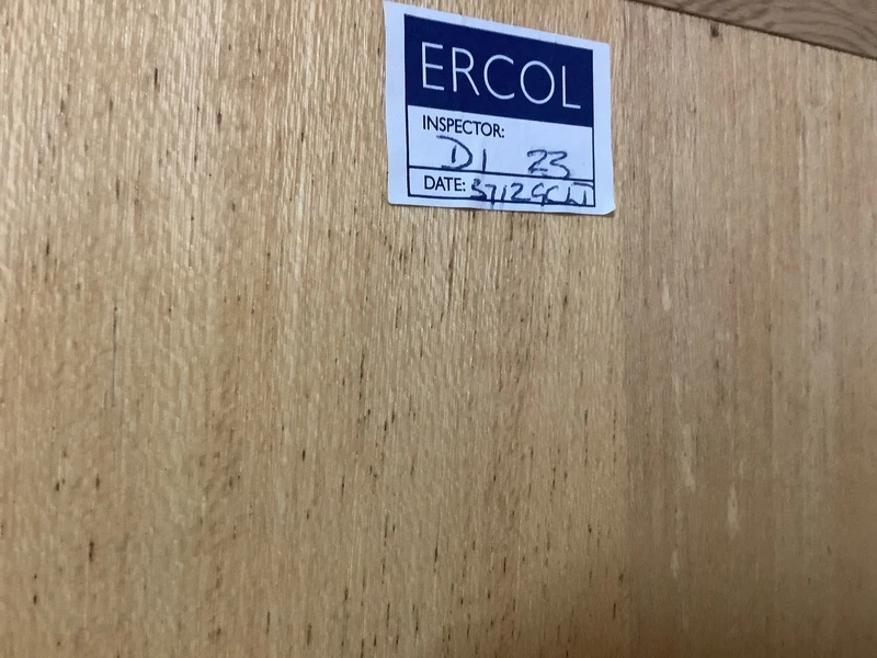 Pair Of Ercol Mural Glazed Cabinets In Light Finish.