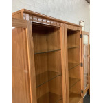 Pair Of Ercol Mural Glazed Cabinets In Light Finish.