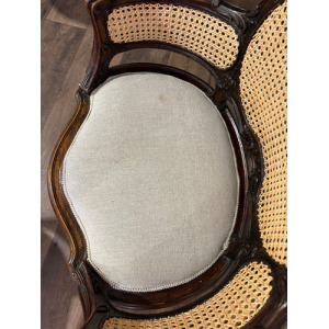 Pair Of French Louis XV Style Walnut Bergere Elbow Chairs