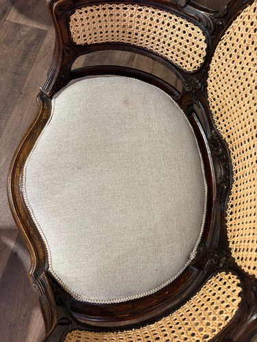 Pair Of French Louis XV Style Walnut Bergere Elbow Chairs