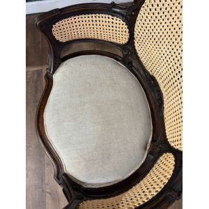 Pair Of French Louis XV Style Walnut Bergere Elbow Chairs