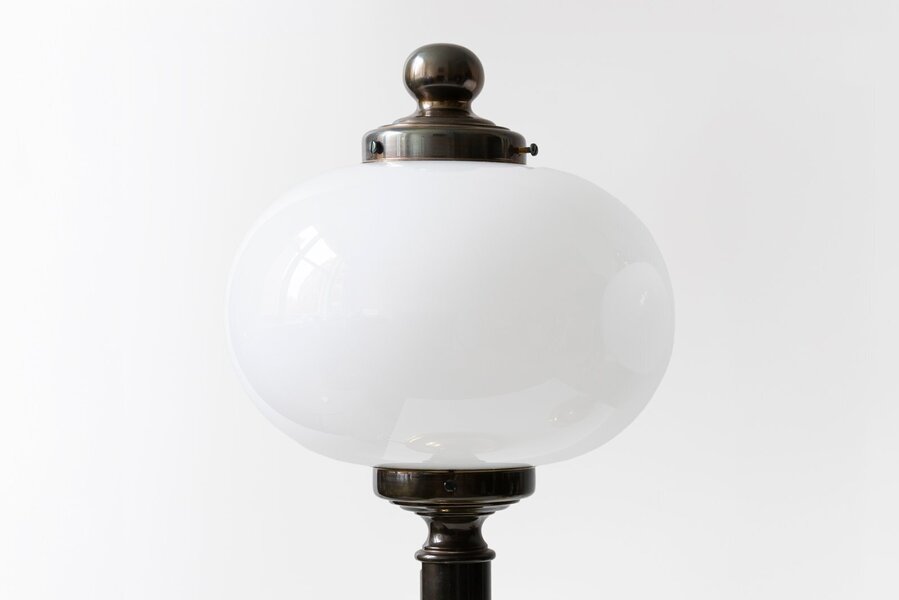 Pair Of French Opaline Table Lamps 20th Century