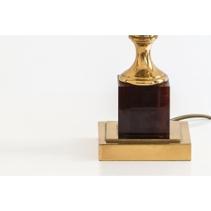 Pair Of Palm Leaves Table Lamps, In The Style Of Maison Charles, 20th Century,