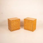 Pair of Pressed Bamboo Nightstands by Southern Nurseries, 1970s