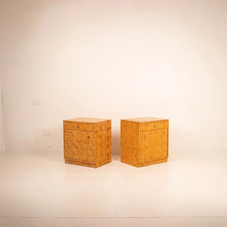 Pair of Pressed Bamboo Nightstands by Southern Nurseries, 1970s