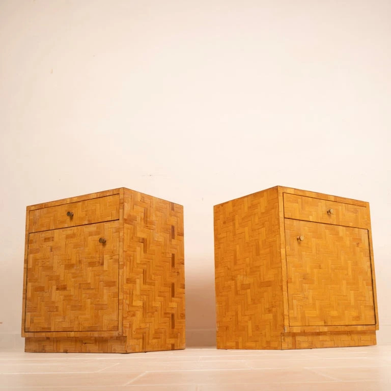 Pair of Pressed Bamboo Nightstands by Southern Nurseries, 1970s - Image 13