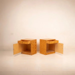 Pair of Pressed Bamboo Nightstands by Southern Nurseries, 1970s