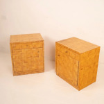 Pair of Pressed Bamboo Nightstands by Southern Nurseries, 1970s