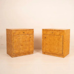 Pair of Pressed Bamboo Nightstands by Southern Nurseries, 1970s