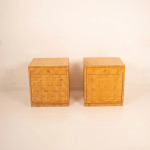 Pair of Pressed Bamboo Nightstands by Southern Nurseries, 1970s