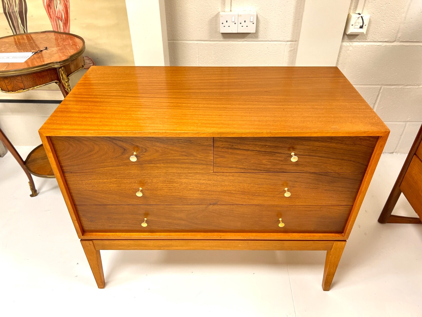 Peter Hayward for Uniflex, Mid Century, Walnut Chest of Drawers