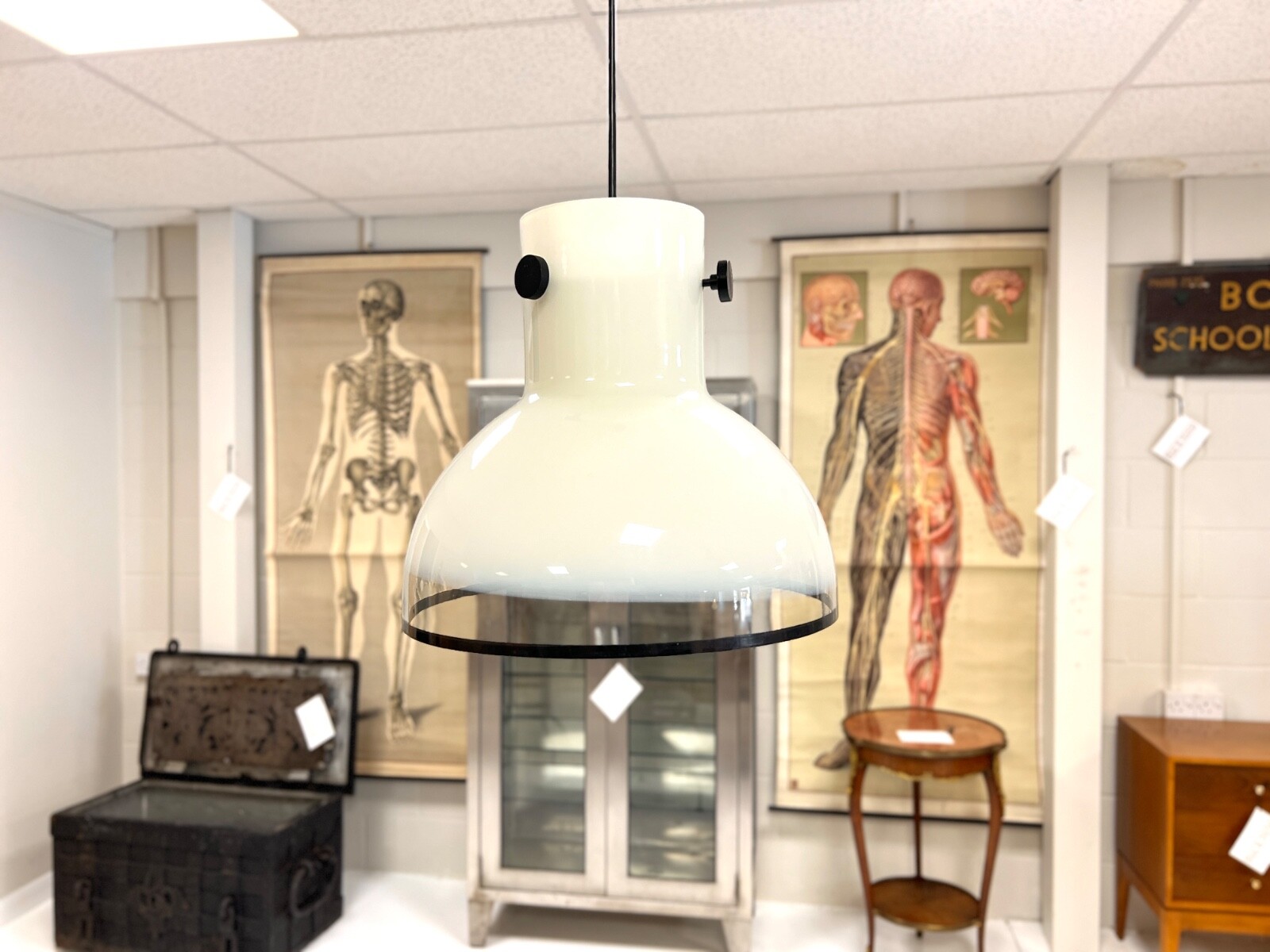 Piell & Putzler, Opaque Glass Pendant Light