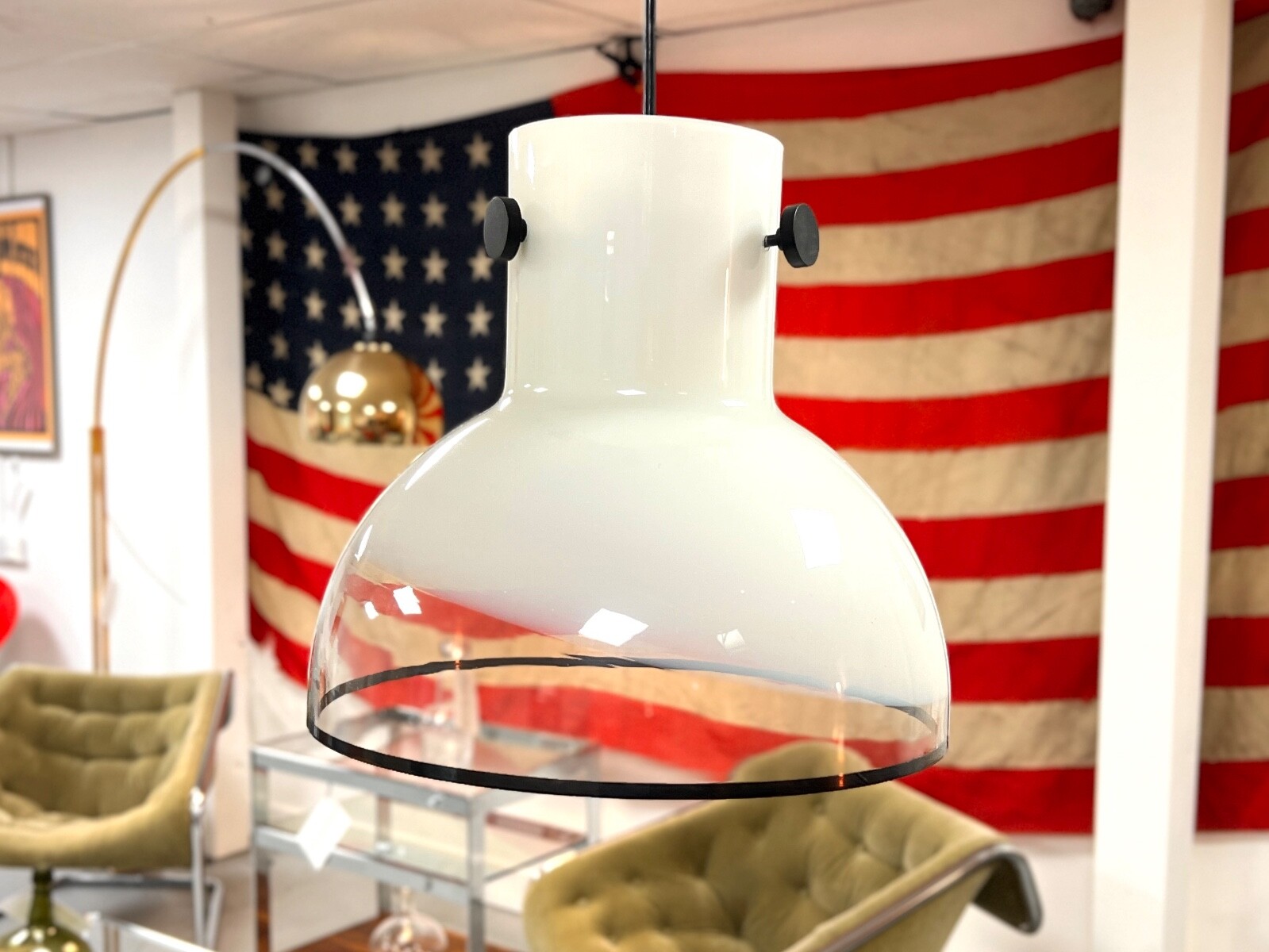 Piell & Putzler, Opaque Glass Pendant Light