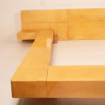 Queen Size Parchment Bed by Aldo Tura for TURA Milano, 1960