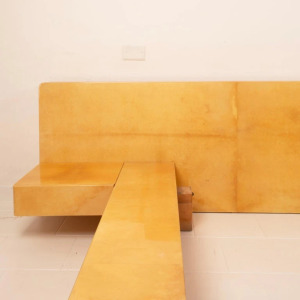 Queen Size Parchment Bed by Aldo Tura for TURA Milano, 1960