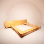 Queen Size Parchment Bed by Aldo Tura for TURA Milano, 1960