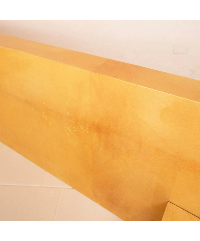 Queen Size Parchment Bed by Aldo Tura for TURA Milano, 1960