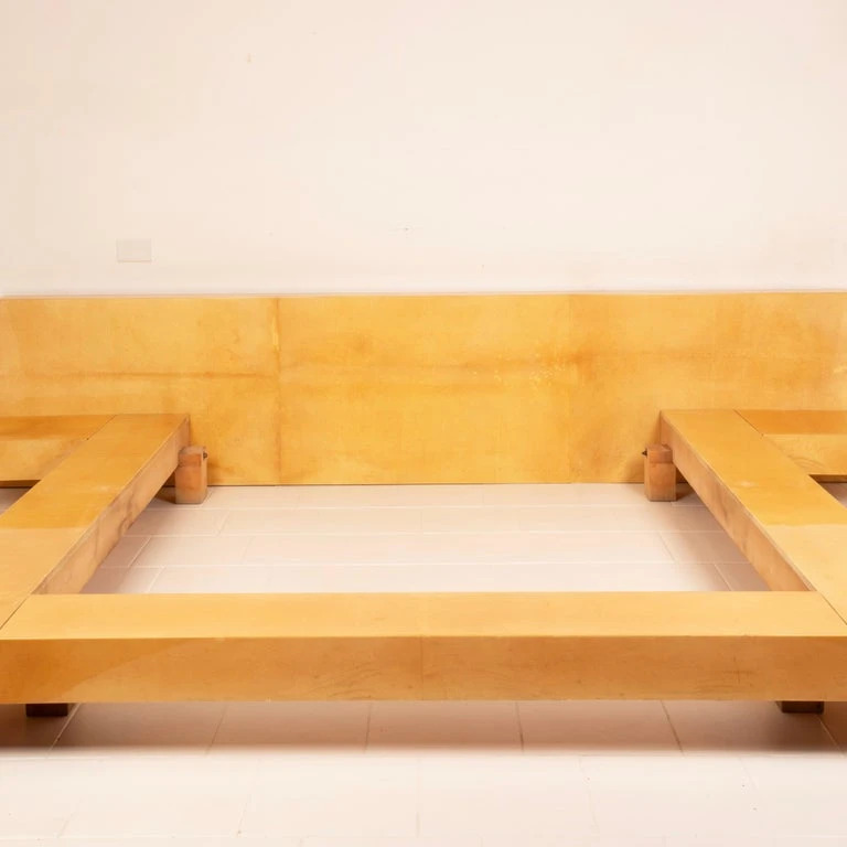 Queen Size Parchment Bed by Aldo Tura for TURA Milano, 1960 - Image 8