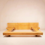 Queen Size Parchment Bed by Aldo Tura for TURA Milano, 1960