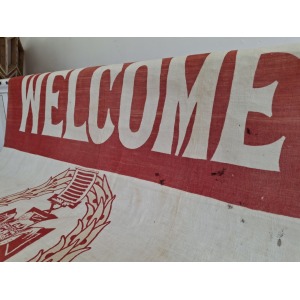 Rare Late 19th Century Boer War Decorative "Welcome Home" Banner/Flag. WW1/WW2
