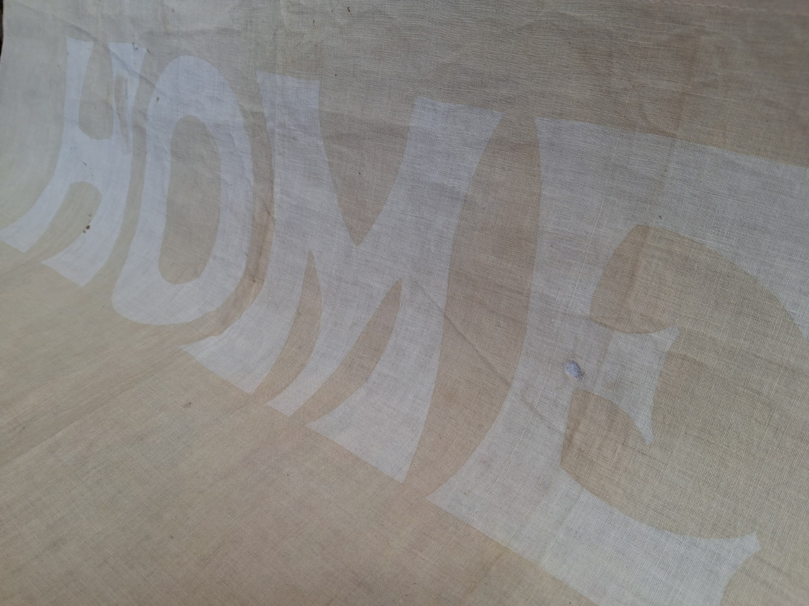 Rare Late 19th Century Boer War Decorative "Welcome Home" Banner/Flag. WW1/WW2