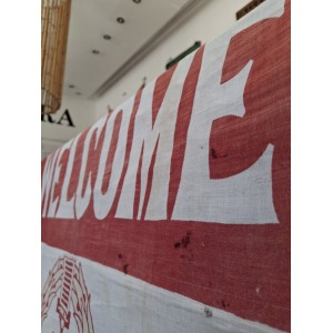 Rare Late 19th Century Boer War Decorative "Welcome Home" Banner/Flag. WW1/WW2