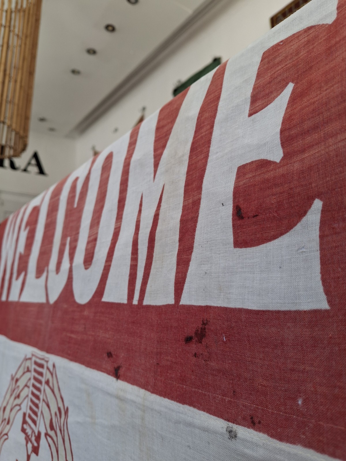Rare Late 19th Century Boer War Decorative "Welcome Home" Banner/Flag. WW1/WW2