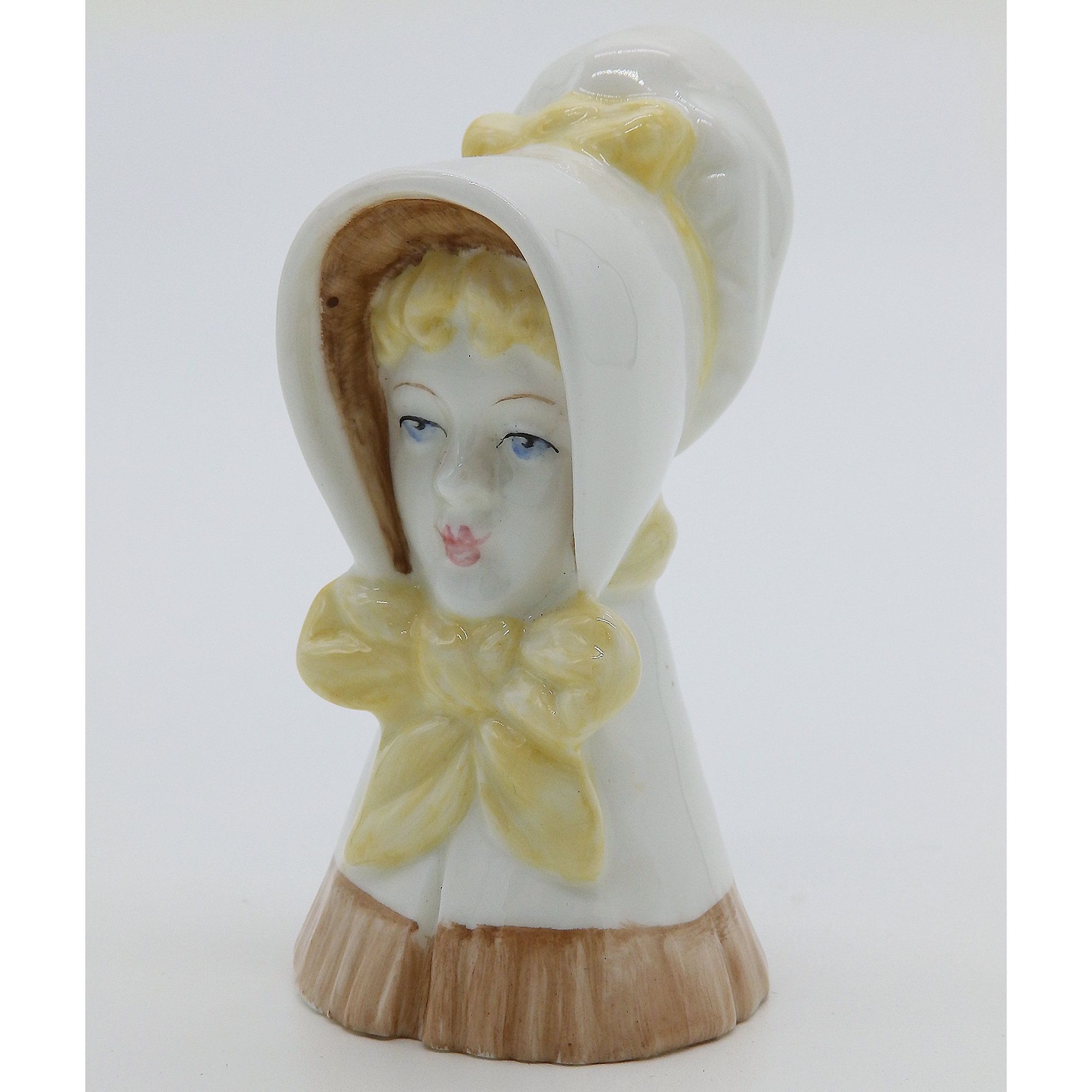 Vintage Royal Worcester Kate Greenway style porcelain hand-painted 'Young Girl' Candle Snuffer 1976