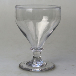 An antique stemware blade stem glass Rummer Goblet / Wine Glass C.19thC