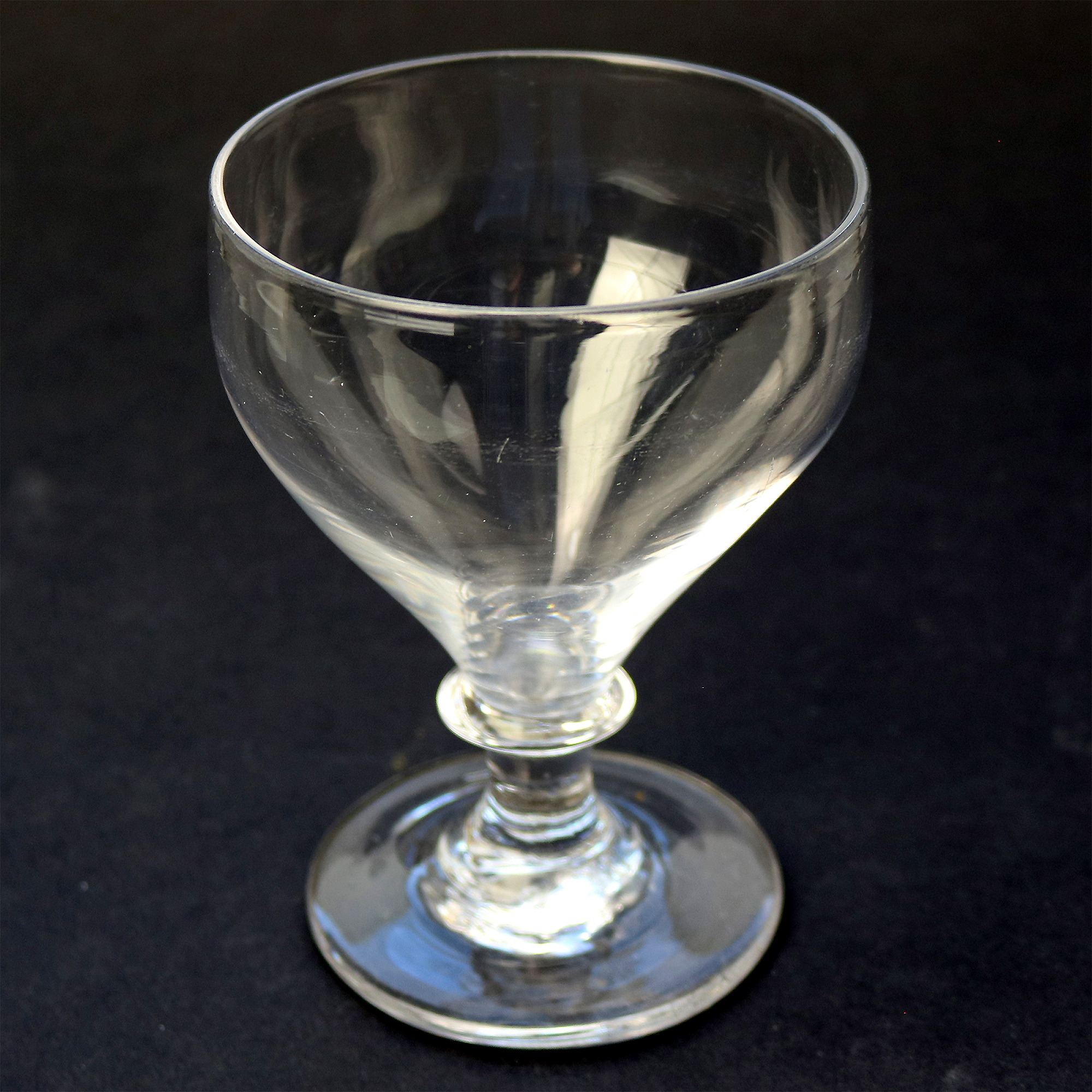 An antique stemware blade stem glass Rummer Goblet / Wine Glass C.19thC