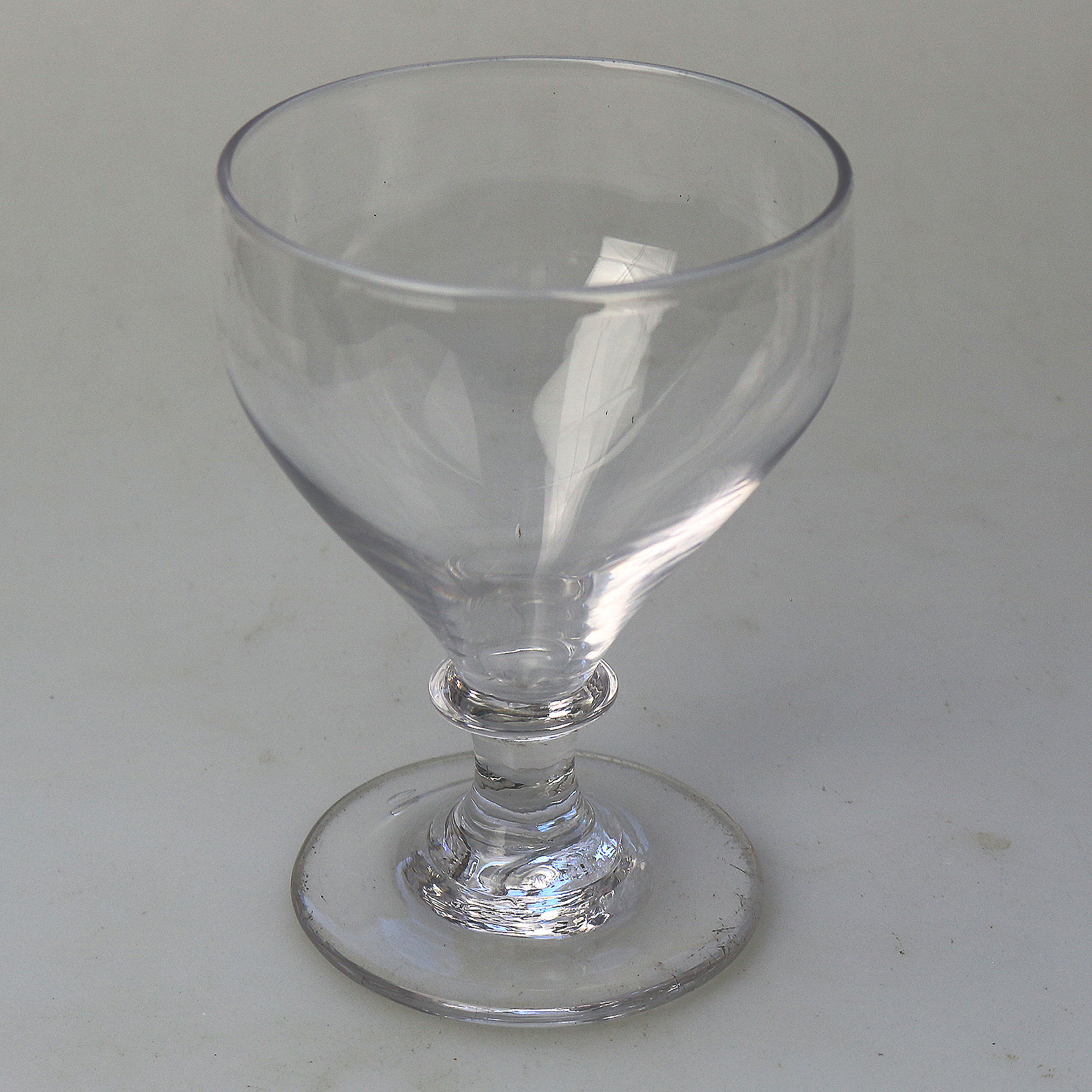 An antique stemware blade stem glass Rummer Goblet / Wine Glass C.19thC