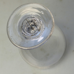 An antique stemware blade stem glass Rummer Goblet / Wine Glass C.19thC