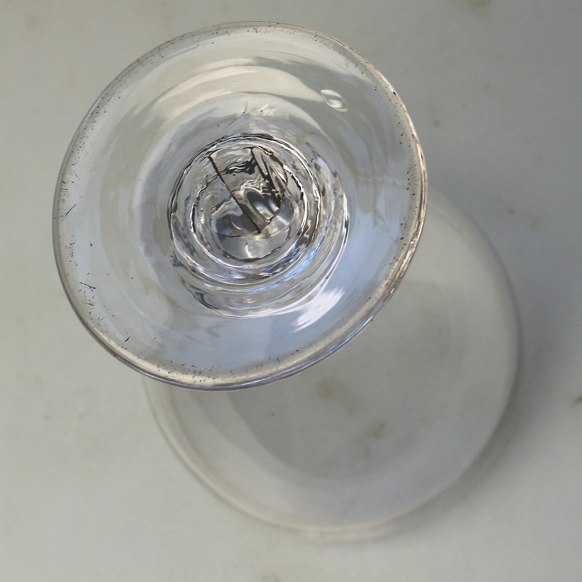 An antique stemware blade stem glass Rummer Goblet / Wine Glass C.19thC