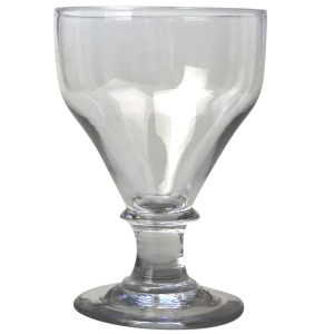 A larger antique stemware blade stem glass Rummer Goblet / Wine Glass C.19thC