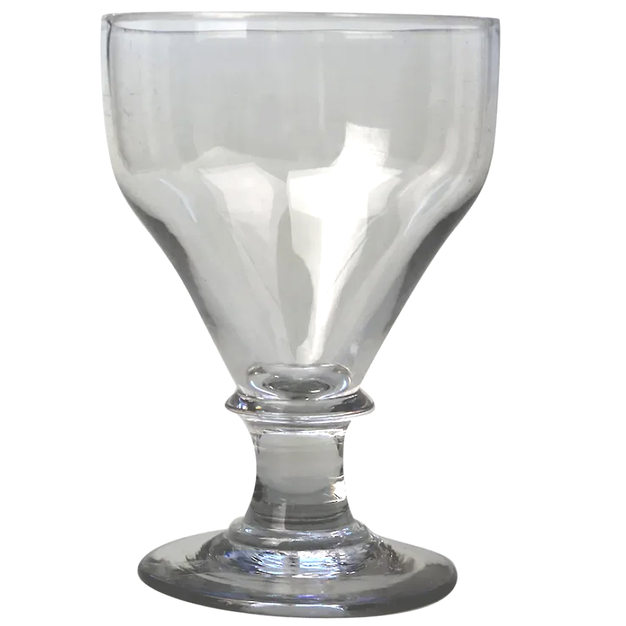 A larger antique stemware blade stem glass Rummer Goblet / Wine Glass C.19thC