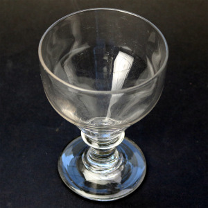 A larger antique stemware blade stem glass Rummer Goblet / Wine Glass C.19thC