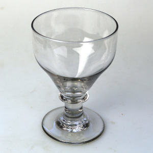 A larger antique stemware blade stem glass Rummer Goblet / Wine Glass C.19thC