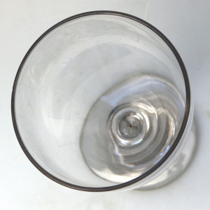 A larger antique stemware blade stem glass Rummer Goblet / Wine Glass C.19thC