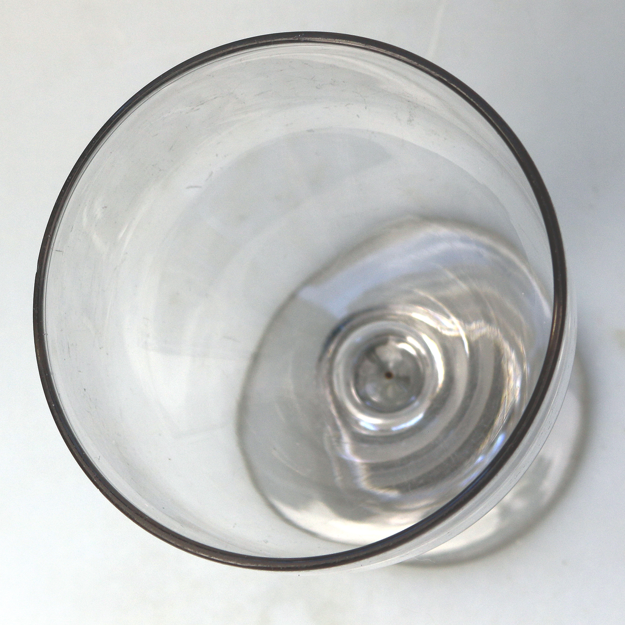 A larger antique stemware blade stem glass Rummer Goblet / Wine Glass C.19thC