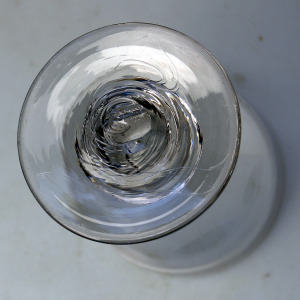 A larger antique stemware blade stem glass Rummer Goblet / Wine Glass C.19thC