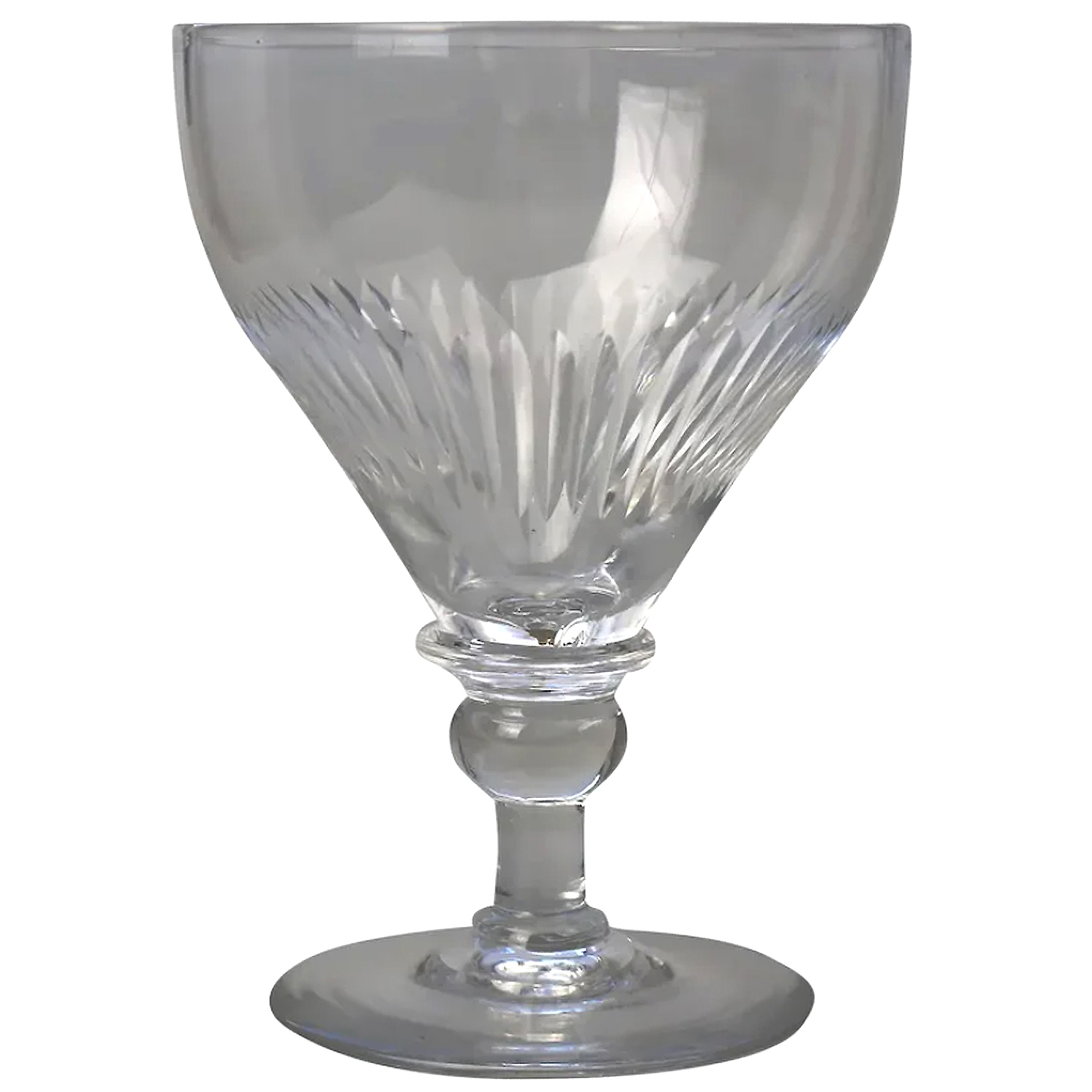 A large antique stemware glass Rummer Goblet / Wine Glass C.19thC