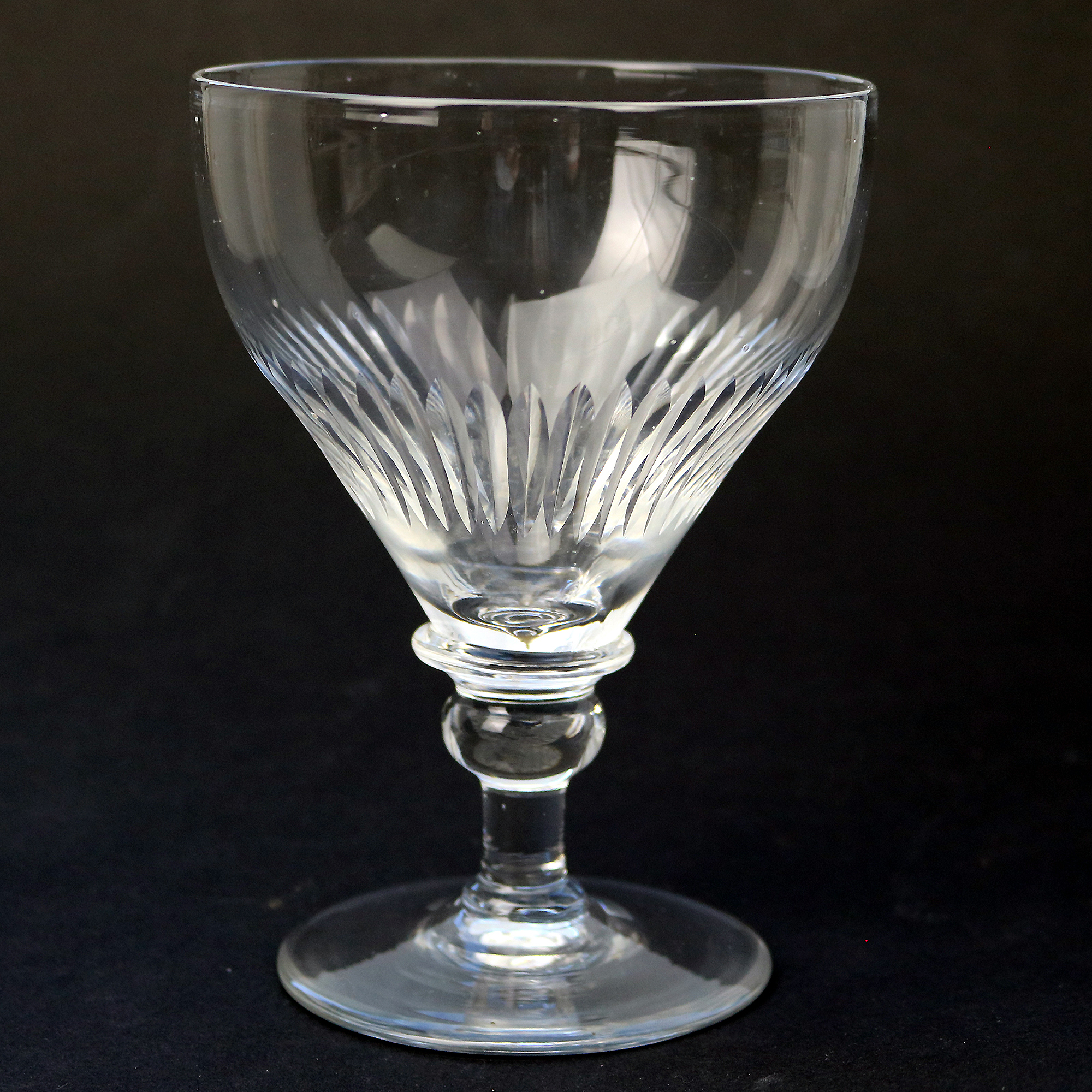 A large antique stemware glass Rummer Goblet / Wine Glass C.19thC