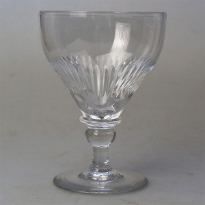 A large antique stemware glass Rummer Goblet / Wine Glass C.19thC