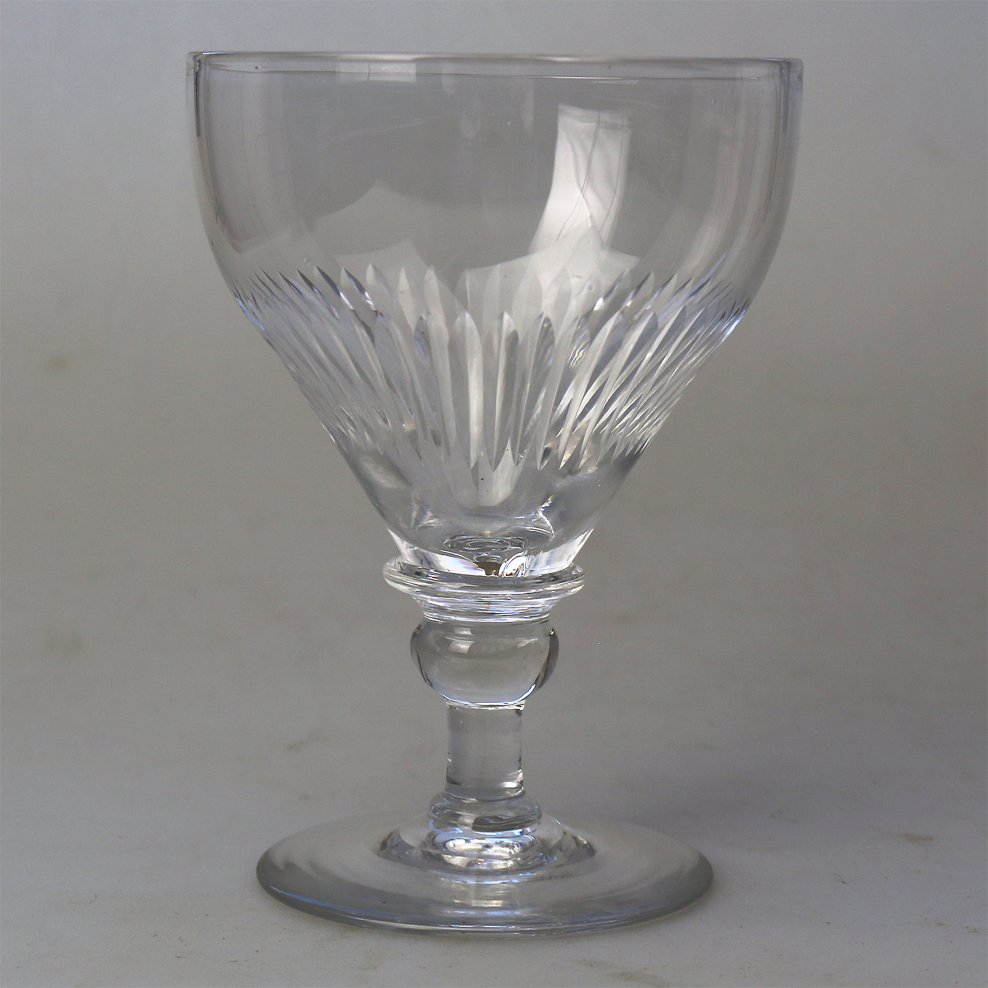 A large antique stemware glass Rummer Goblet / Wine Glass C.19thC