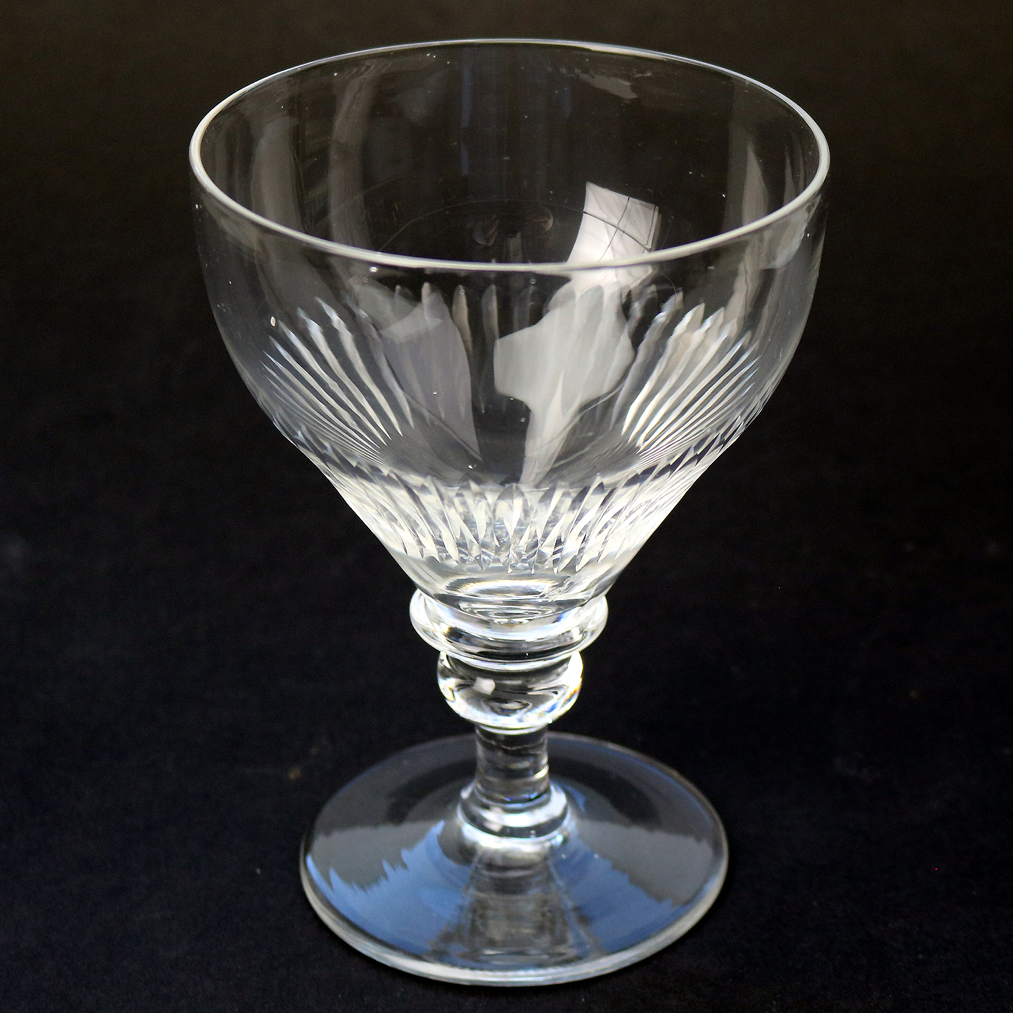 A large antique stemware glass Rummer Goblet / Wine Glass C.19thC