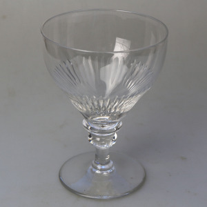 A large antique stemware glass Rummer Goblet / Wine Glass C.19thC