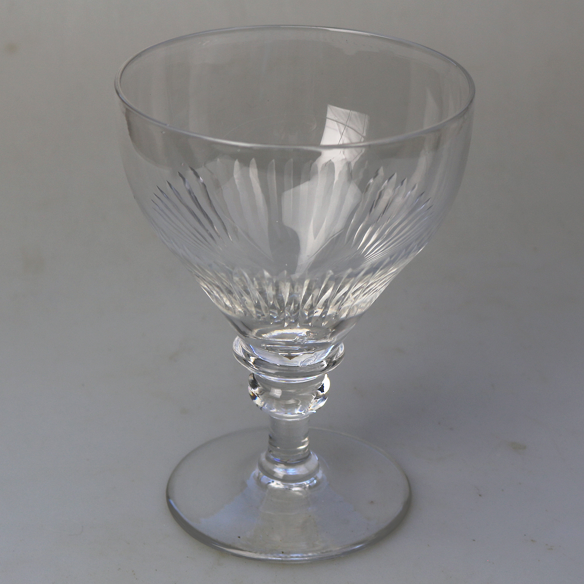 A large antique stemware glass Rummer Goblet / Wine Glass C.19thC